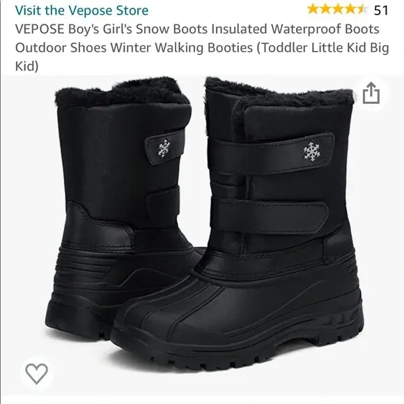 Photo 1 of [Size 9] Toddler Kids Waterproof Cold Weather Boots