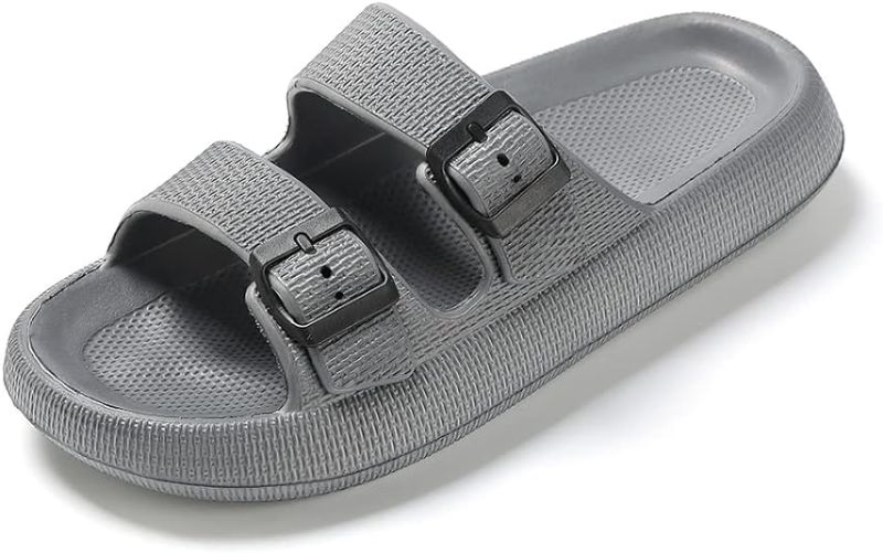 Photo 1 of [Size 11] Men's Pillow Sandals Cloud Slides Slip On Sandals- Black