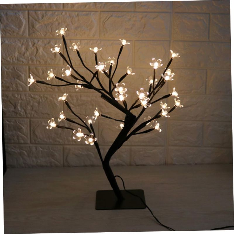 Photo 1 of 36 Led Desk Light Office Desk Decorations Table Lights for Desk Cherry Tree Light Desk Tree Lamp Decorative Light Cherry Tree Lamp Desk Tree Light Wedding White Bonsai Lights
