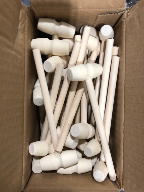 Photo 2 of 50pcs Mini Wooden Mallets