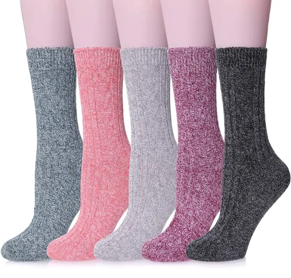 Photo 1 of 5 Pack- Wool Socks- Various Colors