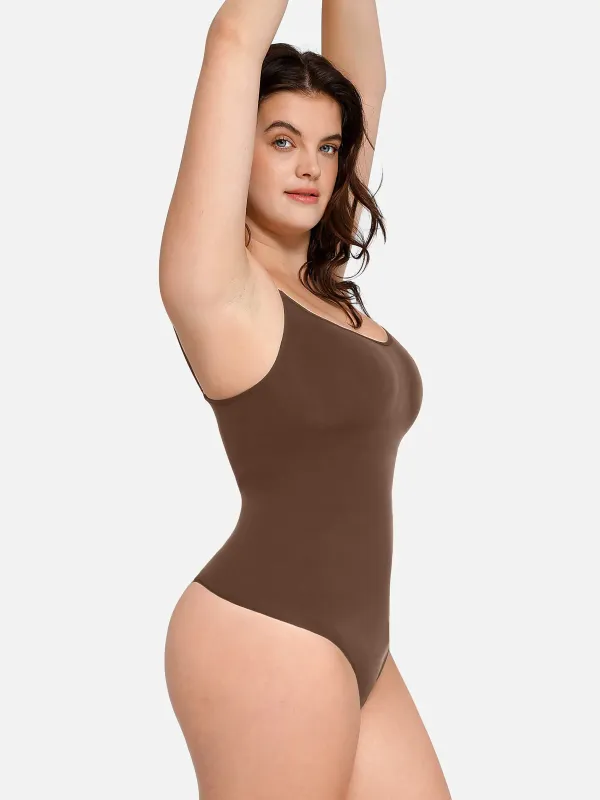 Photo 1 of [Size M/L] Feelin Girl All Day Every Day Tummy Control Slimming Thong Bottom Bodysuit- Coffee