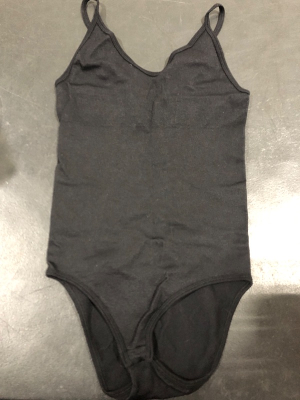 Photo 1 of [Size XS/S] Ladies Ribbed Cotton Bodysuit- Black