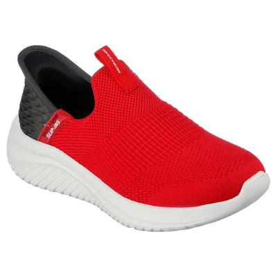 Photo 1 of [Size 5.5] Skechers Boy's Slip-ins: Ultra Flex 3.0 - Smooth Step Sneaker Size 5.5 Red/Black Textile Machine Washable
