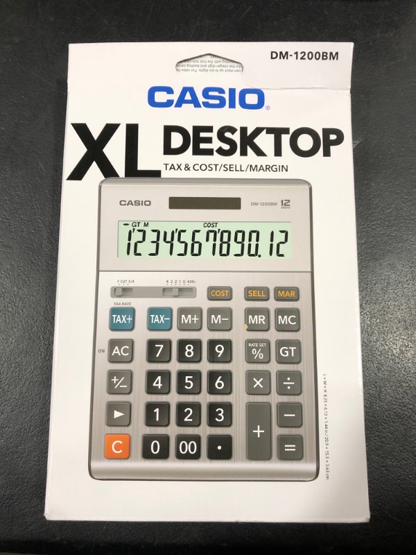 Photo 3 of Casio DM-1200BM,Business Desktop Calculator, Extra Large Display
