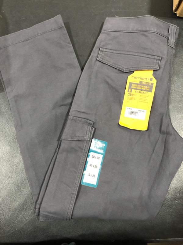 Photo 2 of Carhartt Men's Rugged Flex Relaxed Fit Canvas Cargo Work Pant 30W x 30L Shadow