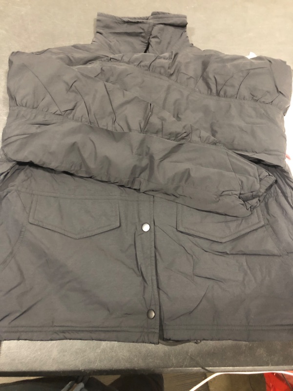 Photo 2 of [Size Small] Saodimallsu Womens Button Down Short Puffer Jackets Winter Lightweight Cotton Padded Coats Outwear with Pockets
