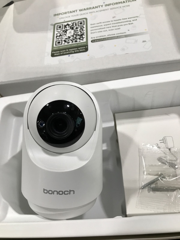 Photo 3 of bonoch Baby Monitor with Camera and Audio, 7" 720P HD Video Baby Monitor No WiFi, 6000mAh Battery, VOX Mode, Auto Night Vision, Hack Proof, Remote PTZ, 8 Lullabies Baby Camera Monitor 7" 720p with 1 camera