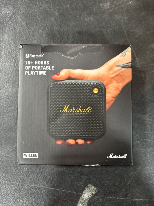 Photo 1 of Marshall Willen Portable Bluetooth Speaker - Black & Brass