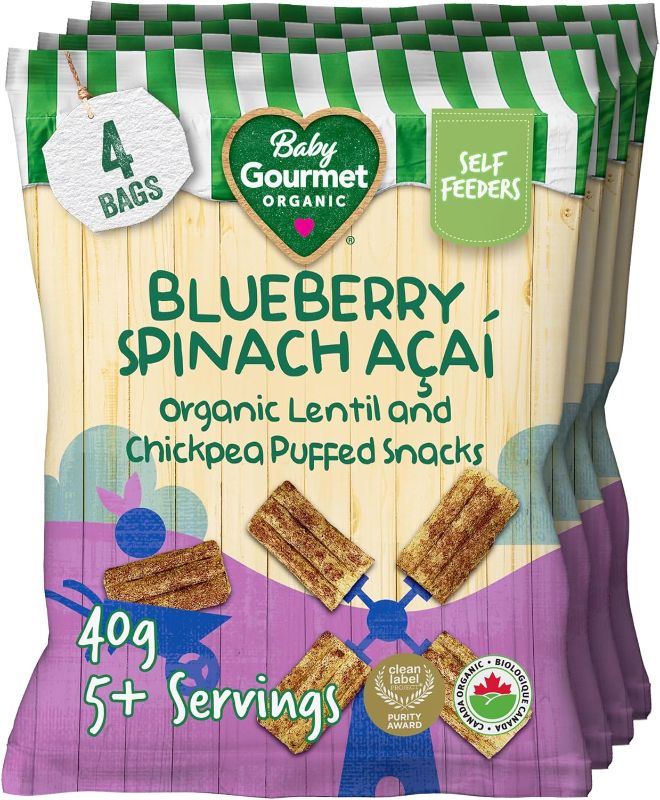 Photo 1 of Baby Gourmet Organic Blueberry Spinach Acai 4x1.4oz 2/7/25 non-refundable