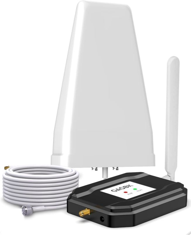 Photo 1 of Cell Phone Signal Booster for Home and Office, Boosts All US Carriers 5G 4G LTE Signal Up to 4,000 sq ft for Verizon AT&T T-Mobile etc, Cell Phone Booster with LCD & APP FCC Approved