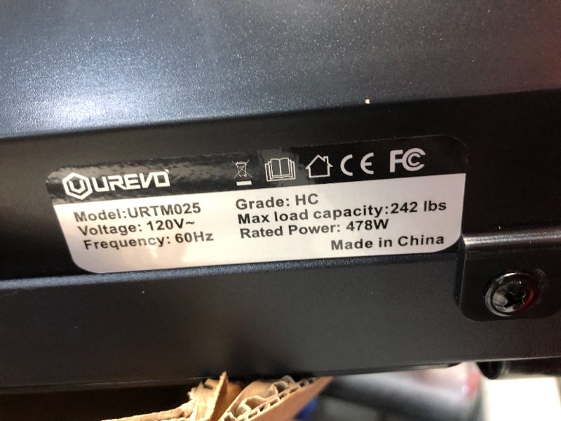 Photo 7 of ***USED - MISSING REMOTE - CANNOT BE OPERATED WITHOUT THE REMOTE***
UREVO Walking Pad, Under Desk Treadmill, Portable Treadmills for Home/Office, Walking Pad Treadmill with Remote Control, LED Display Yellow