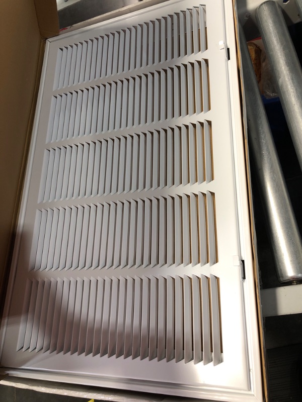 Photo 2 of 25 in. x 14 in. White Return Air Grille
