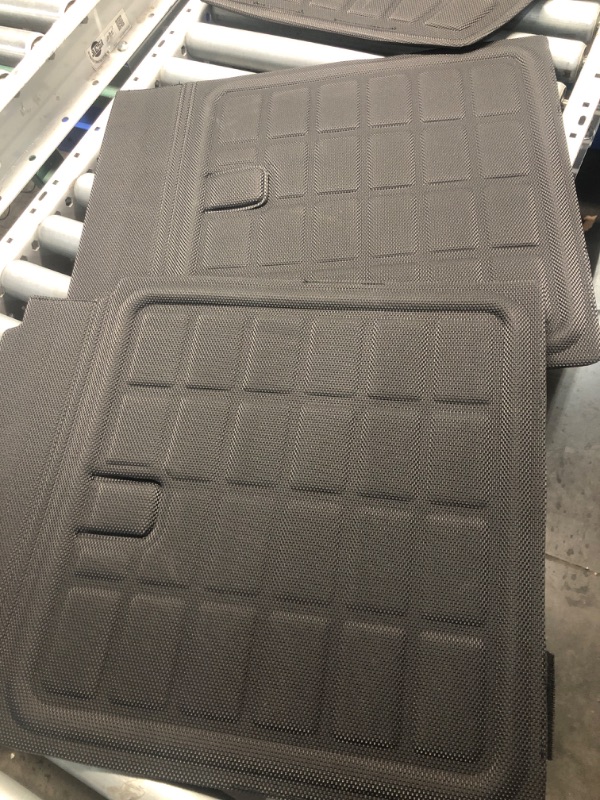 Photo 3 of (NOT FULL SET/ SEE NOTES) TAPTES 9PCS Tesla Model Y 7 Seater Floor Mats 2023 2022 2021 2020,Tesla All Weather Floor Mats 7 Seater,XPE Waterproof Model Y Cargo Frunk Trunk Mats Cargo Liner Interior Accessories 2020-2023