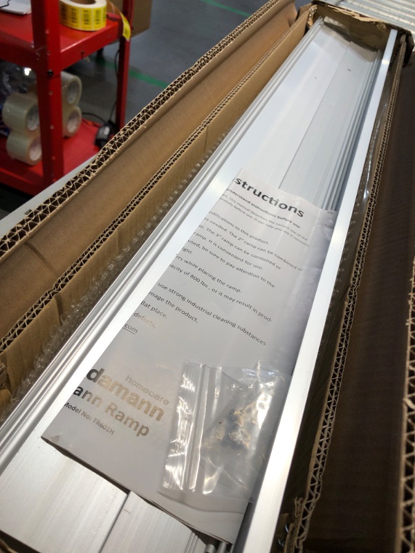 Photo 1 of Ruedamann Threshold Ramp,2" Rise Modular Aluminum Entry Ramp,800 LBS Capacity,34" Wide Door Ramp for Wheelchairs, Scooters,Power Chairs,Non-Slip Mobility Wheelchair Ramp for Home Doorways