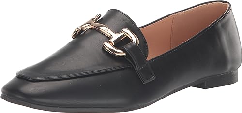 Photo 1 of (SIZE 6) YOKI EDLINE-22 Women's Ballet Flat Loafer with Large Buckle, Black, 
