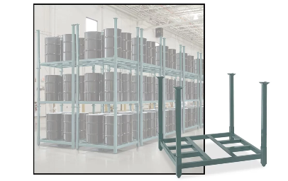 Photo 1 of **NON REFUNDABLE** TRUCK/TRAILER P/U ONLY***USED**Portable Stack Racks, Gray, 48 x 48 x 60, weight capacity 4,000lbs **SET of 5***