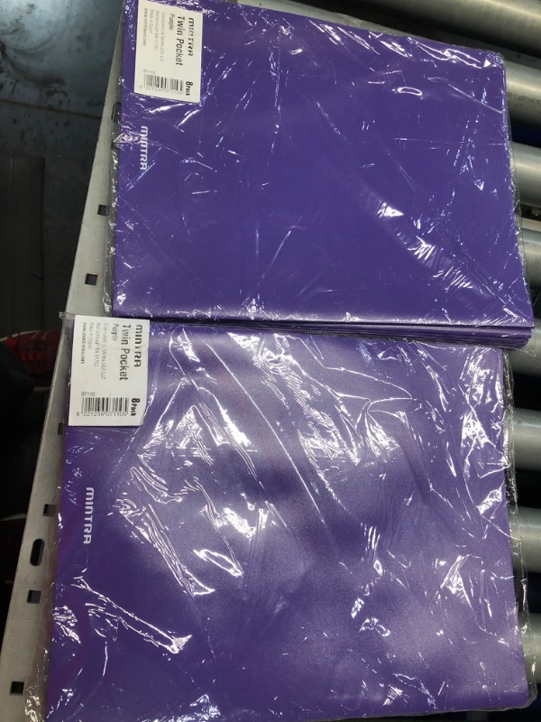 Photo 2 of **bundle of two **
Mintra Office Poly Pocket Folders (Purple, 8pk) Purple 8pk