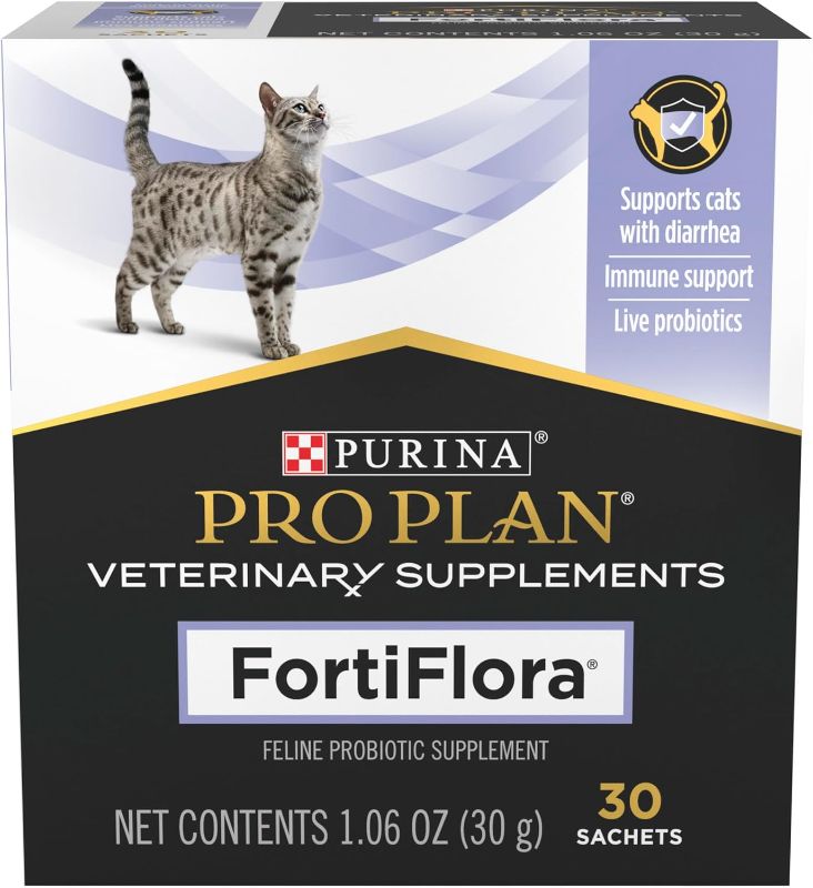 Photo 1 of **NON-REFUNDABLE- EXP. 5.2024***Purina Pro Plan Veterinary Supplements FortiFlora Cat Probiotic Supplement for Cats with Diarrhea - 30 ct. Box
