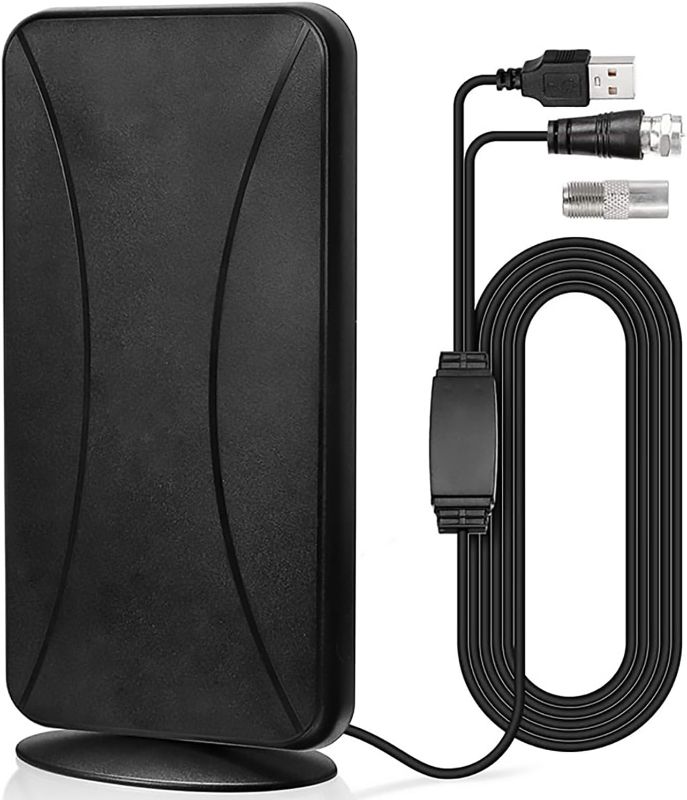 Photo 1 of TV Antenna, Digital Antenna for Smart TV Indoor with 400+ Miles Range, 2024 Upgraded TV Antenna for Local Channels Indoor Outdoor with Amplifier Signal Booster, Support 8K 4K 1080p, 32ft Coax Cable
