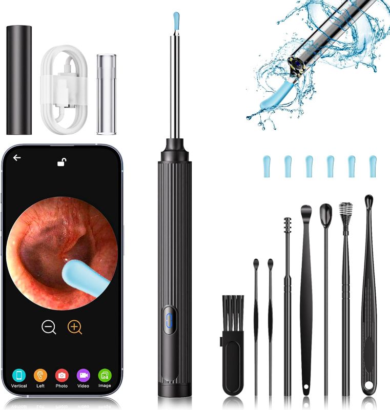 Photo 1 of Ear Wax Removal,Ear Cleaner with Camera,Ear Wax Removal Tool with 1296P HD Camera and 6 LED Lights,Earwax Removal kit with 8 Ear Pick,Ear Otoscope for iPhone,iPad,Android Device
