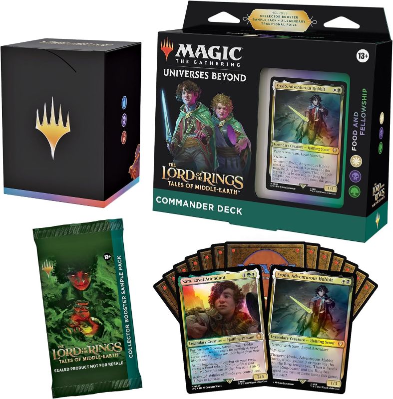 Photo 1 of **MISSING PIECES***READ NOTES**
 Magic The Gathering The Lord of The Rings: Tales of Middle-Earth Commander Deck 2 + Collector Booster Sample Pack
