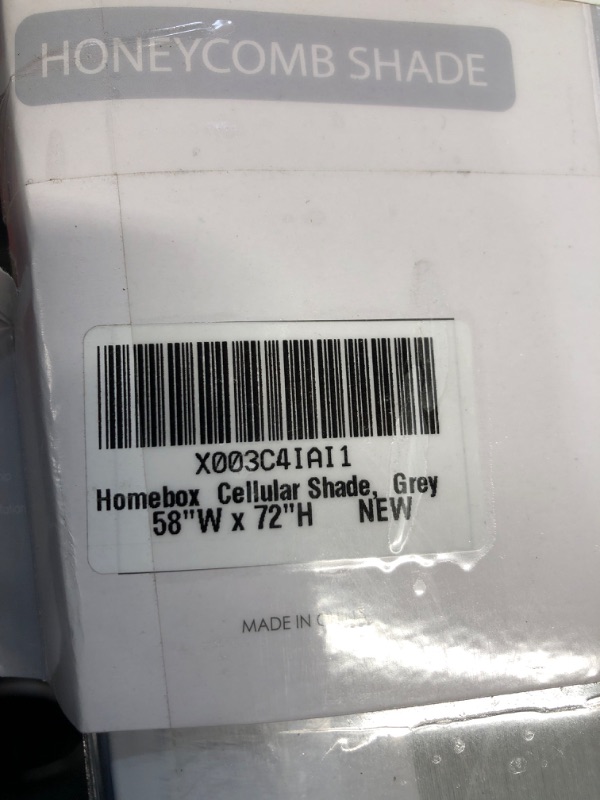 Photo 3 of **DAMAGED BOX**Homebox Cordless 100% Blackout Cellular Shades for Home,Shades for Indoor Windows, Honeycomb Blinds 58" W x 72" H Grey Grey | 100% Blackout 58"W*72"H