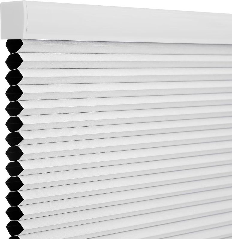 Photo 1 of **DAMAGED BOX**Homebox Cordless 100% Blackout Cellular Shades for Home,Shades for Indoor Windows, Honeycomb Blinds 58" W x 72" H Grey Grey | 100% Blackout 58"W*72"H