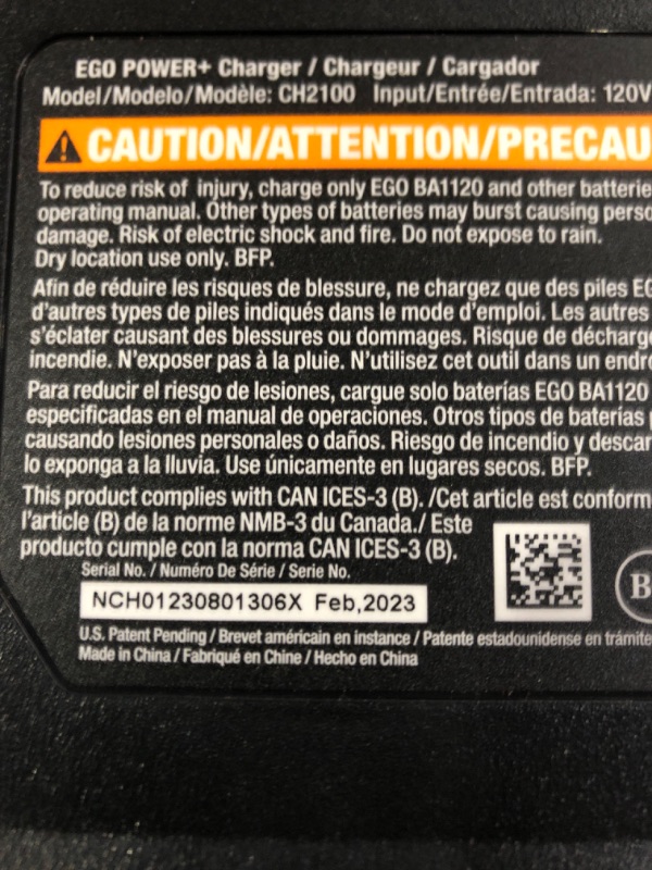 Photo 6 of (not functional)(sold for parts)EGO Power+ 16-Inch 56V Lithium-ion Cordless Chainsaw - Battery and Charger Included, Black 16-In