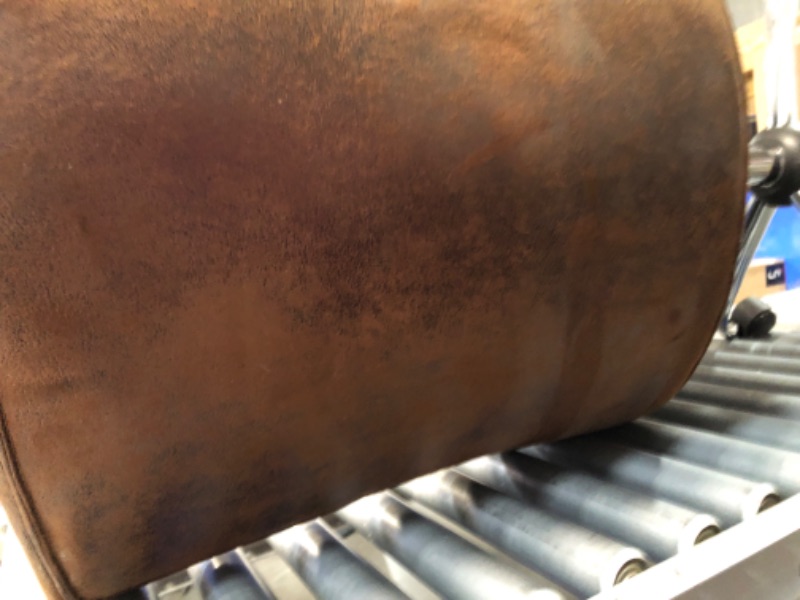 Photo 6 of *USED/ TAPE RESIDUE ON CHAIR**Christopher Knight Home Bagnold Desk Chair, Brown + Chrome
