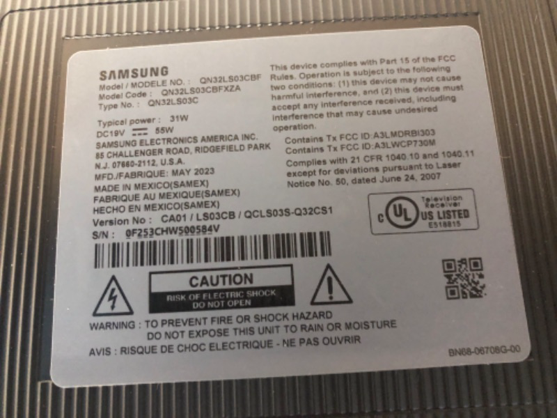 Photo 2 of *SMUDGES*SAMSUNG 32-Inch Class QLED 4K The Frame LS03C Series, Quantum HDR, Art Mode, Anti-Reflection Matte Display, Slim Fit Wall Mount Included, Smart TV w/Alexa Built-in (QN32LS03CB, Latest Model) 32-Inch TV Only