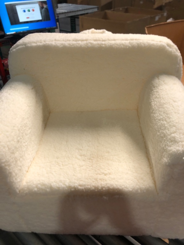 Photo 3 of (see all images) ALIMORDEN Kids Ultra-Soft Snuggle Foam Filled Chair, Single Cuddly Sherpa Reading Couch 