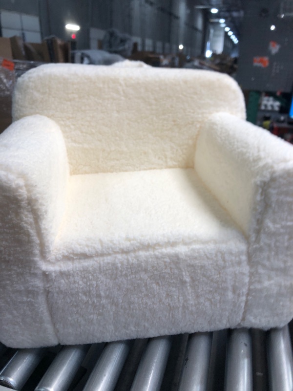 Photo 2 of (see all images) ALIMORDEN Kids Ultra-Soft Snuggle Foam Filled Chair, Single Cuddly Sherpa Reading Couch 