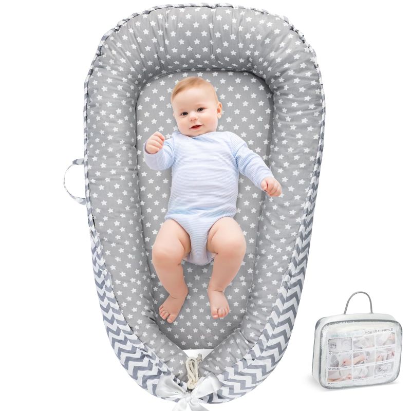 Photo 1 of *PICS FOR REFERENCE ONLY*
Baby Lounger - Baby Lounger for Newborn, Breathable & Soft Baby Nest Cover Co Sleeper for baby 0-24 Months, Babies Essentials Gifts, Portable Infant Lounger Baby Floor Seat for Home and Travel