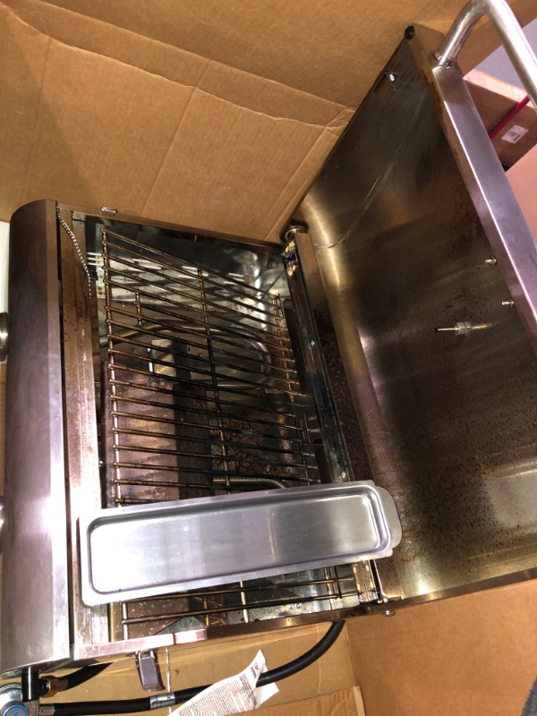 Photo 3 of (NON-REFUNDABLE) Cuisinart CGG-306 Chef's Style Portable Propane Tabletop 20,000, Professional Gas Grill, Two 10,000 BTU Burners, Stainless Steel Professional Gas Grill, Two-Burner, Stainless Steel Gas Grill