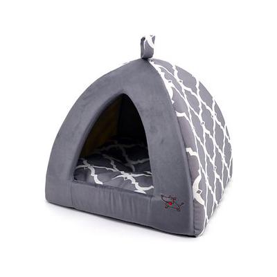 Photo 1 of (READ FULL POST) Pet Tent - Soft Bed for Dog and Cat by Best Pet Supplies - Gray Lattice 16 X 16 X H:14
