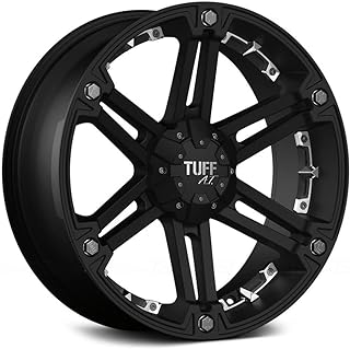 Photo 1 of (READ FULL POST) SINGLE Tuff Cast Aluminum Rim TUT01 16X8 5X5.5 F-BLK CHR-INS 10MM, 1680T01105140M08C (SINGLE = 1) 
