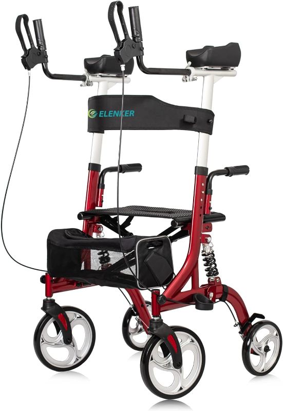 Photo 1 of ***(MISSING PARTS/ SEE NOTES) ***
Upright Rollator Walker, Stand Up Rollator Walker with Shock Absorber