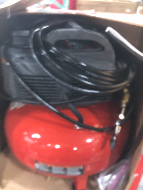 Photo 8 of [NONREFUNDABLE, FOR PARTS/ READ NOTES]
CRAFTSMAN Air Compressor, 6 Gallon, Pancake, Oil-Free with 13 Piece Accessory Kit (CMEC6150K) & Camco Blow Out Plug With Brass Quick 