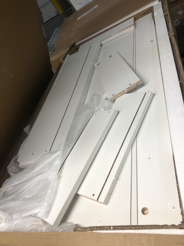 Photo 3 of ***DAMAGED - MISSING HARDWARE - INSTRUCTIONS TORN - UNABLE TO VERIFY FUNCTIONALITY***
IDEALHOUSE White 5 Drawer Dresser for Bedroom, 48” Tall Dresser Organizer, Wood Dresser with Metal Legs, Modern Chest of Drawers, Large Dresser for Closet, Living Room, 