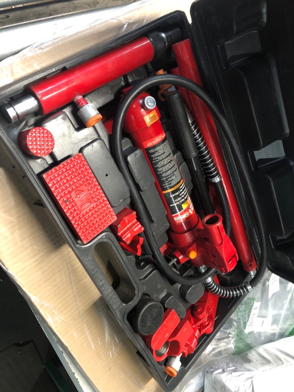 Photo 3 of BIG RED T70401S Torin Portable Hydraulic Ram: Auto Body Frame Repair Kit with Blow Mold Carrying Storage Case