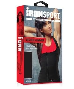 Photo 1 of Black Polyester Iron Sport Vested Slimmer Belt