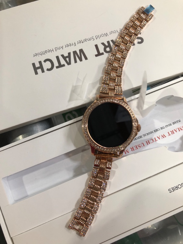 Photo 4 of (tested)(functional) Smart Watches for Women (Answer/Make Call) with Diamonds, 1.3”HD Screen Bluetooth Smartwatch 