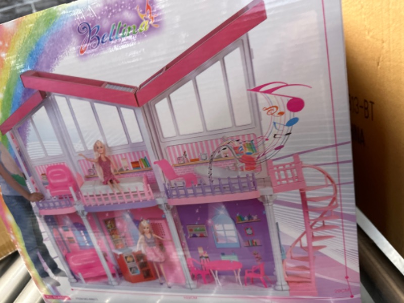 Photo 2 of All Plastic Large Doll House, 2023 Dollhouse with Play Kitchen& Big Furnitures