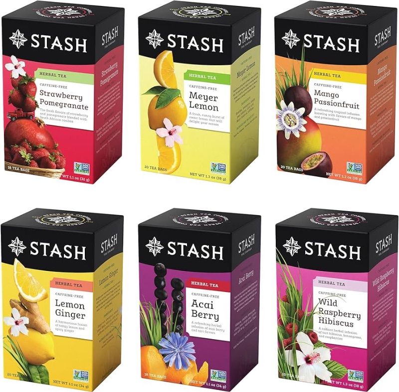 Photo 1 of **NO RETURNS**EXP 8/10/24**Stash Tea Fruity Herbal Tea Six Flavor Assortment, 18 Count