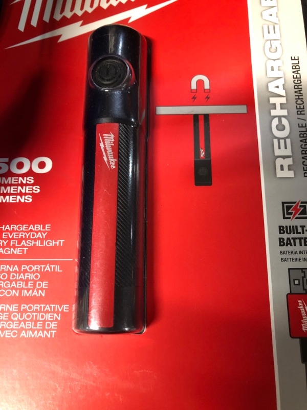 Photo 1 of Milwaukee 500 lm Black/Red LED Rechargeable Flashlight