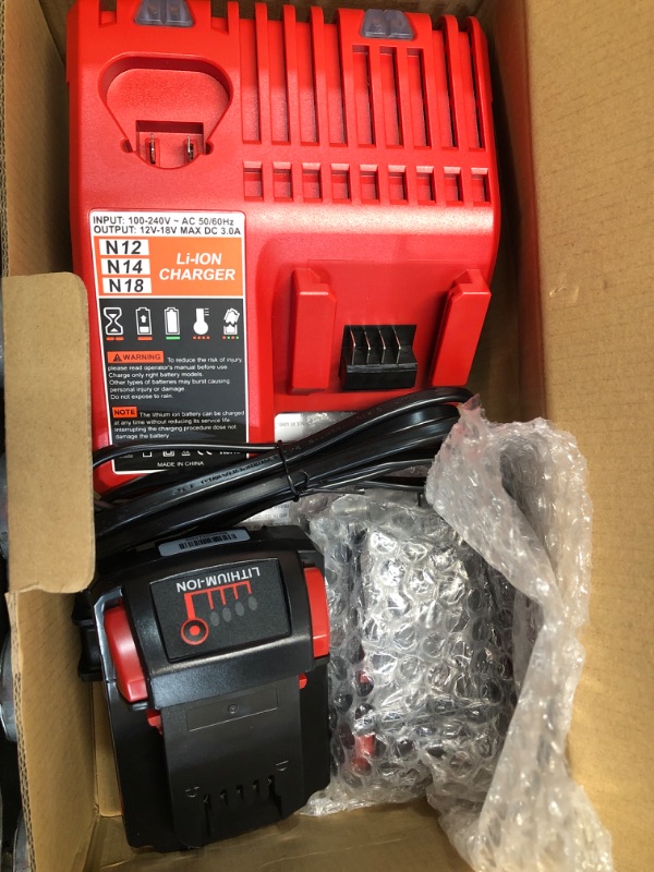 Photo 3 of Energup 2Pack 3.5Ah 48-11-1820 Batteries for Milwaukee 18V 48-11-1815 48-11-1820 18V Milwaukee M18 Battery 18Volt XC M18 with 48-59-1812 Charger for 18V Milwaukee M18 Battery Charger