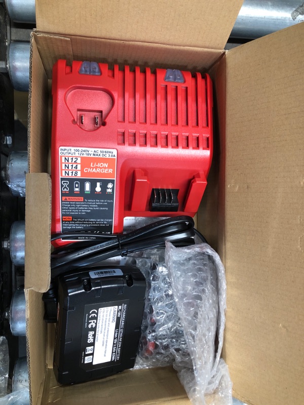 Photo 2 of Energup 2Pack 3.5Ah 48-11-1820 Batteries for Milwaukee 18V 48-11-1815 48-11-1820 18V Milwaukee M18 Battery 18Volt XC M18 with 48-59-1812 Charger for 18V Milwaukee M18 Battery Charger