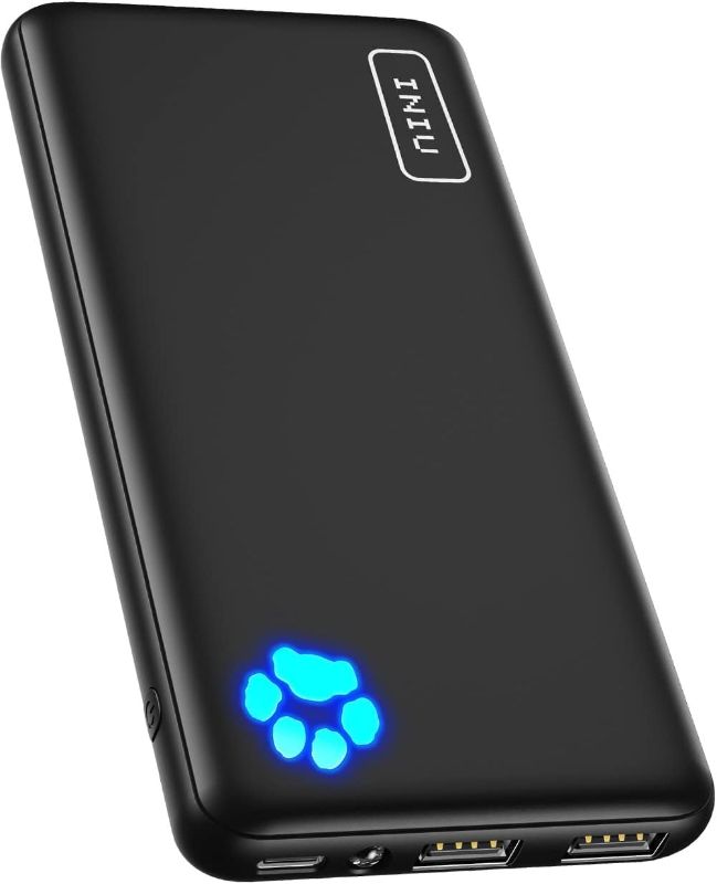 Photo 1 of INIU Portable Charger, Slimmest 10000mAh 5V/3A Power Bank, USB C in&Out High-Speed Charging Battery Pack, External Phone Powerbank Compatible with iPhone 15 14 13 12 X Samsung S22 S21 Google iPad etc
