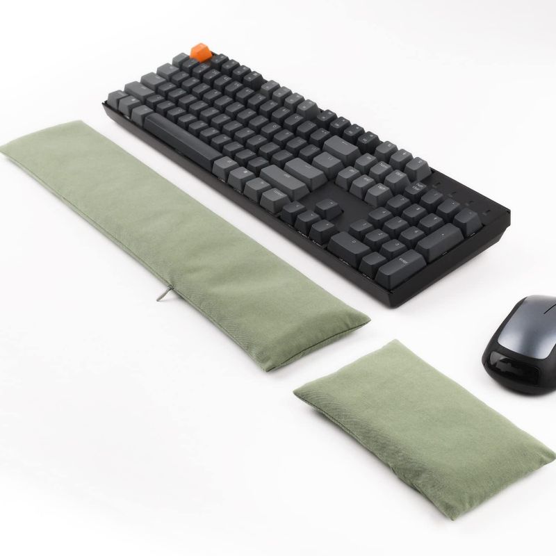 Photo 1 of Keyboard and Mouse PAD Wrist Rest Bean Bag Set, NAVY BLUE